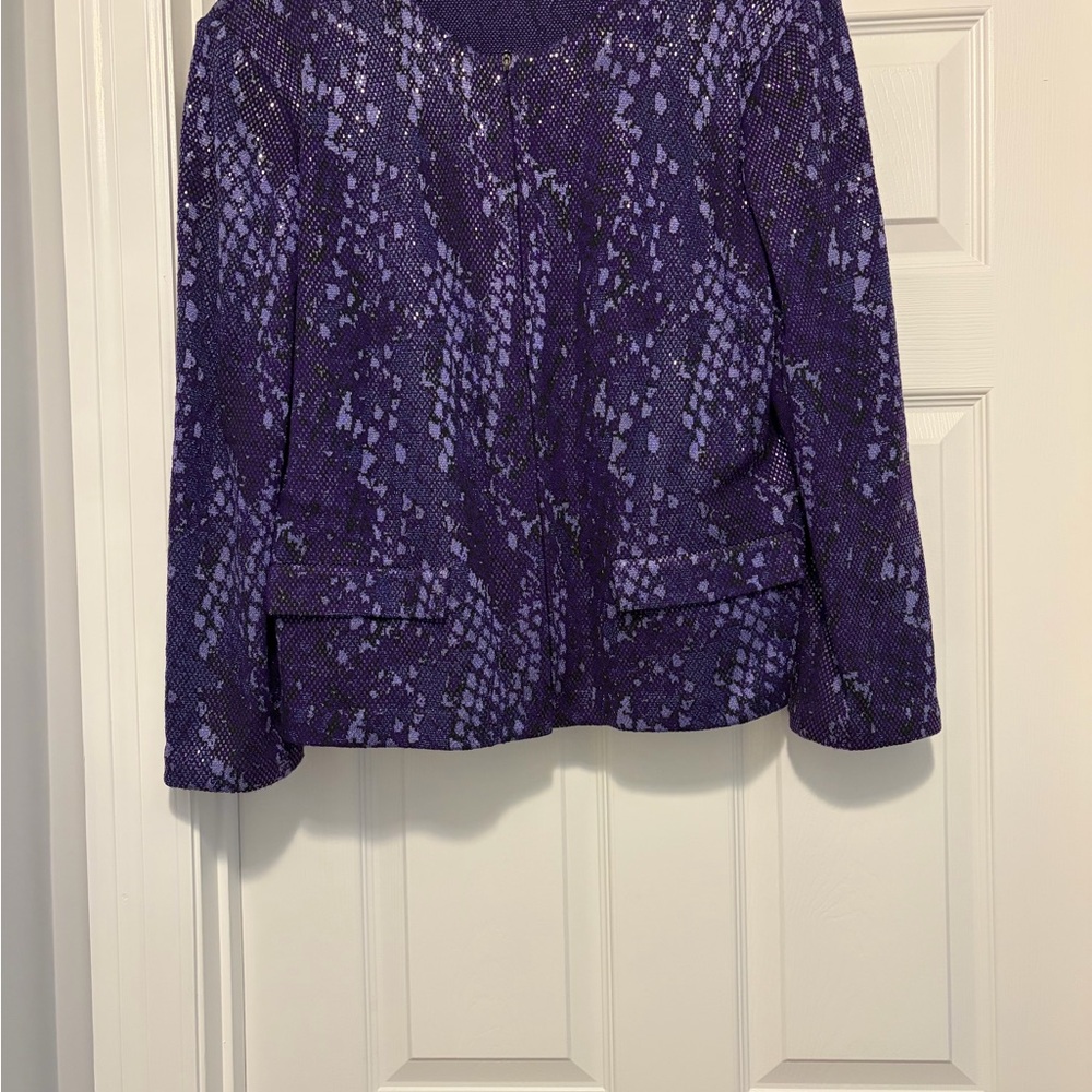 St. John Evening Patterned Knit Jacket - image 5